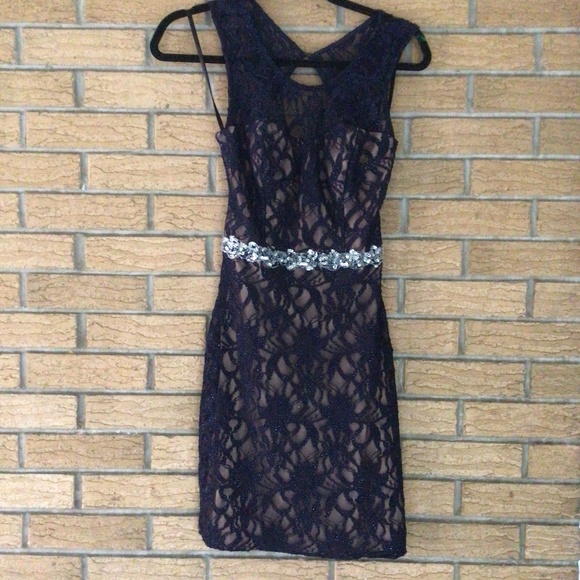 City Studio Dresses & Skirts - Navy blue and nude homecoming wedding reception party  dress